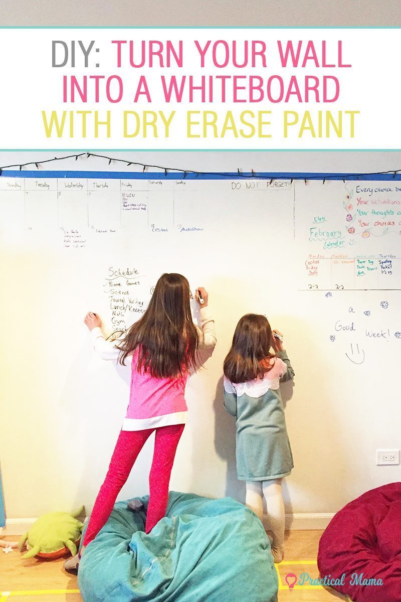 DIY: Dry erase whiteboard wall - 